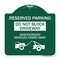Signmission Do Not Block Driveway Unauthorized Vehicles Towed Away with Graphic, Green & White, GW-1818-24167 A-DES-GW-1818-24167 - alternate 1